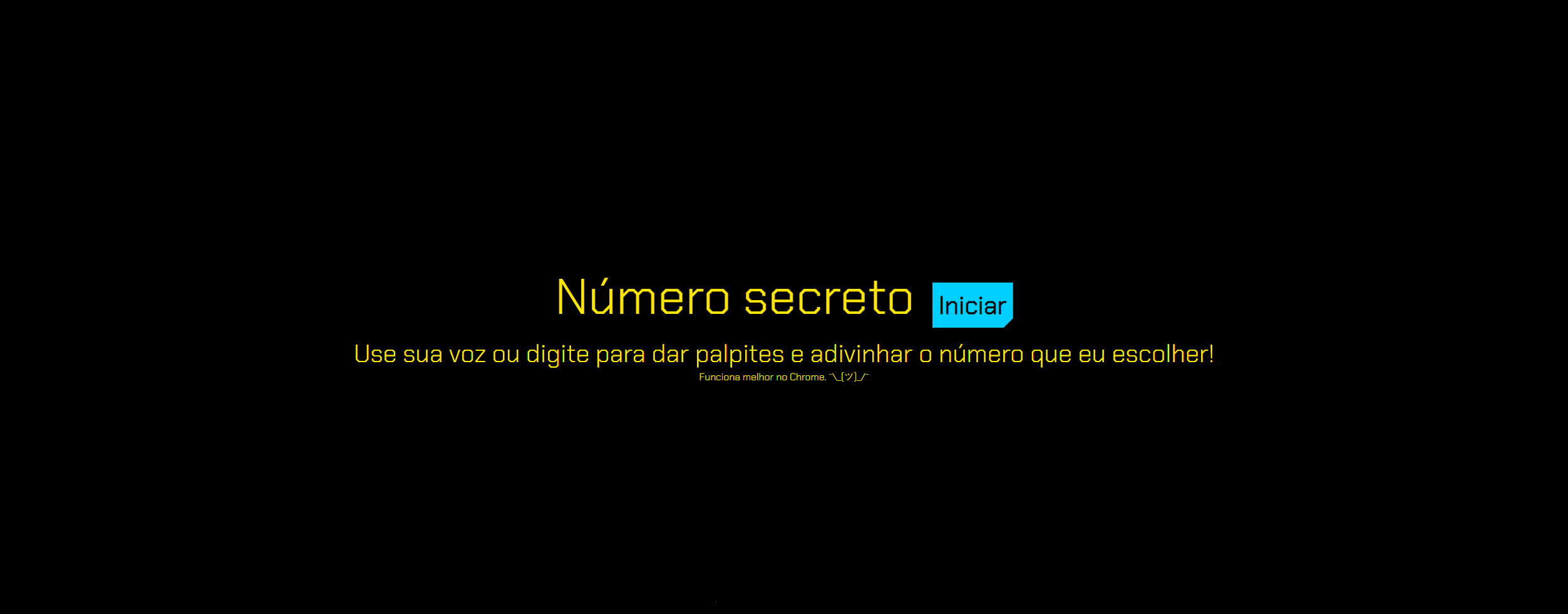 projeto do jogo de adivinhação chamado Número secreto